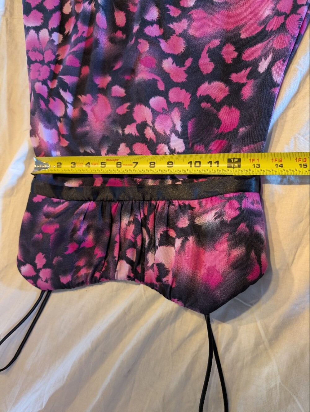 2/40$ Vintage Pink & Black Floral Spaghetti-Strap Mini Dress - Picture 5 of 6